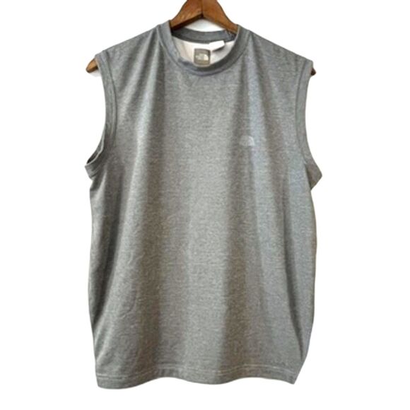The North Face Muscle Tee Grey White Large Sleeveless - Picture 1 of 6